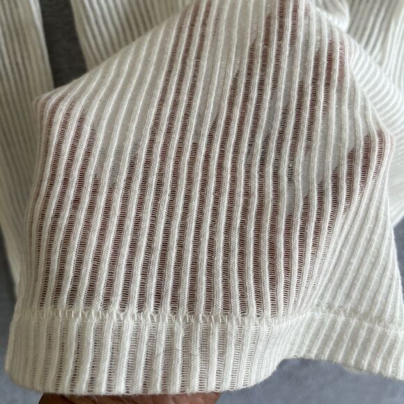 Rag & Bone Y2K Sheer Ribbed Long Sleeve Knit Top Size S Minimalist Capsule Crew - Picture 6 of 13